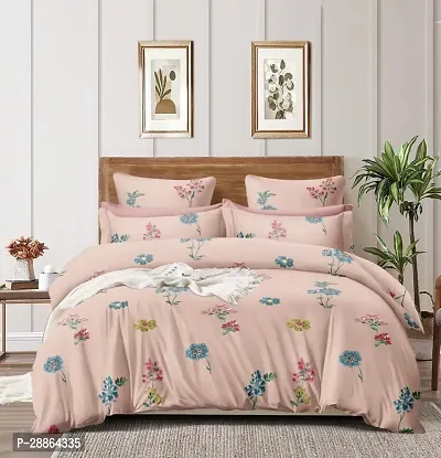 Classic Glace Cotton Printed Bedsheet with Pillow Cover