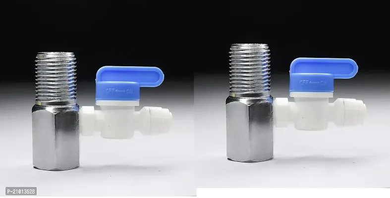 Plastic Inlet Valve 1 4 Size FoALL Ro Water purifiers (Plastic Handle and MS Nipple 1 4 Size)