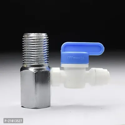 Plastic Inlet Valve 1 4 Size FoALL Ro Water purifiers (Plastic Handle and MS Nipple 1 4 Size)