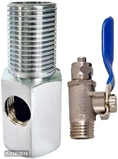 Brass inlet valve for Ro water purifier with Brass Nipple  Connects to 1 4 pipe  Complete