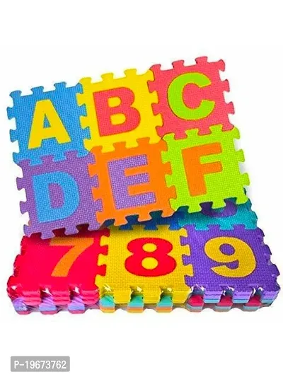 36 Pieces Mini Puzzle Foam Mat for Kids, Interlocking Learning Alphabet and Number Mat for Kids, Learning Toys for Kids-thumb0