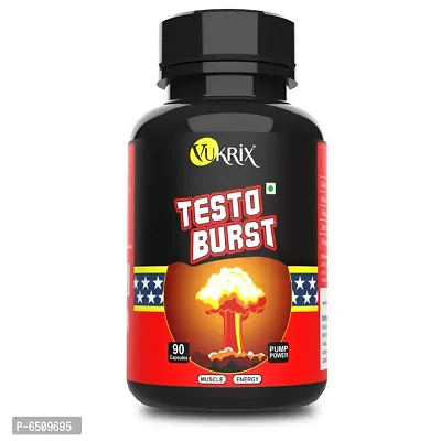 Vukrix Testosterone booster for men ayurvedic Safe No side effects Sexual Stamina Muscles Pump Formula Gym Sports Supplement Testoboost