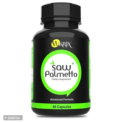 VUKRIX Saw Palmetto Extract Supplement Capsules For Hair Health For Men and Women 60 Capsules