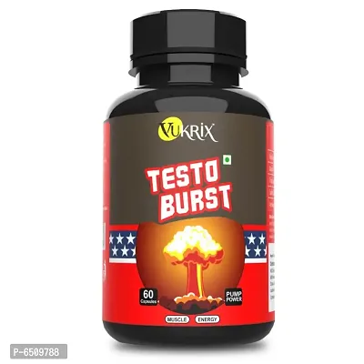 Vukrix Testosterone booster for men ayurvedic Safe No side effects Sexual Stamina Muscles Pump Formula Gym Sports Supplement Testoboost-thumb0