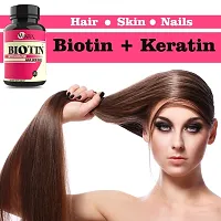 Vukrix Biotin For Hair Growth and Skin Whitening With Keratin for Hairfall Men and Women  (60 Capsules)-thumb1