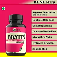 Vukrix Biotin For Hair Growth and Skin Whitening With Keratin for Hairfall Men and Women  (60 Capsules)-thumb2