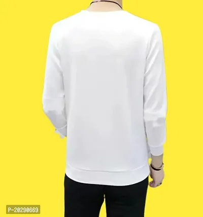 Comfortable White Polyester Tees For Men-thumb2