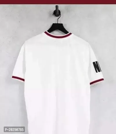 Comfortable White Polyester Tees For Men-thumb2