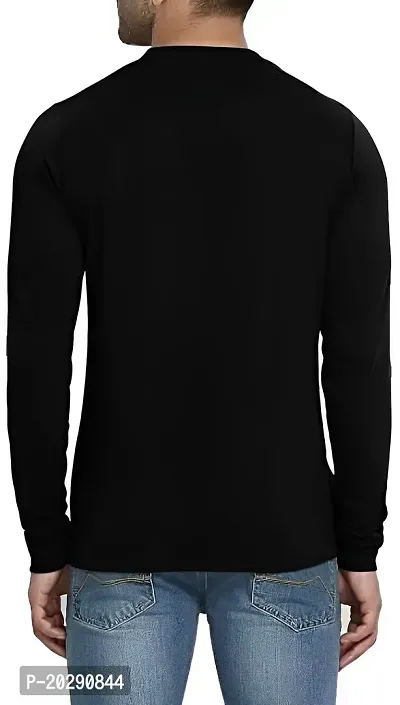 Comfortable Black Polyester Tees For Men-thumb2