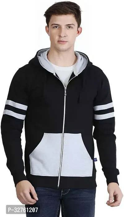 Reliable Multicoloured Cotton Blend Colourblocked Hooded Tees For Men-thumb4