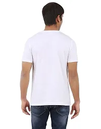 Reliable White Polyester Printed Round Neck Tees For Men-thumb1