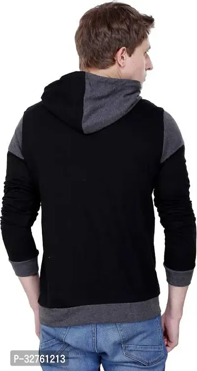 Reliable Multicoloured Cotton Blend Colourblocked Hooded Tees For Men-thumb2