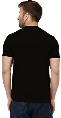 Comfortable Black Polyester Tees For Men-thumb1