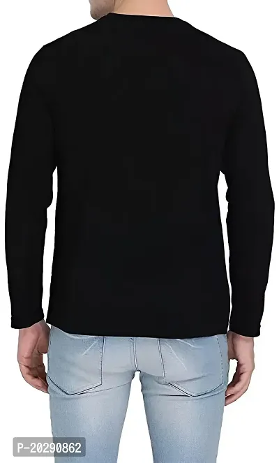 Comfortable Black Polyester Tees For Men-thumb2