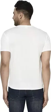 Comfortable White Polyester Tees For Men-thumb1