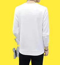 Comfortable White Polyester Tees For Men-thumb1