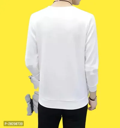 Comfortable White Polyester Tees For Men-thumb2