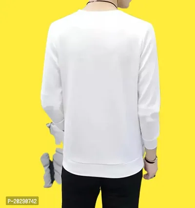 Comfortable White Polyester Tees For Men-thumb2