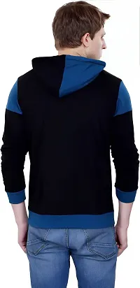 Reliable Multicoloured Cotton Blend Colourblocked Hooded Tees For Men-thumb1