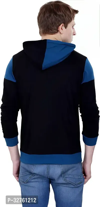 Reliable Multicoloured Cotton Blend Colourblocked Hooded Tees For Men-thumb2