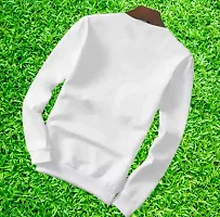 Comfortable White Polyester Tees For Men-thumb1
