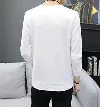 Comfortable White Polyester Tees For Men-thumb1