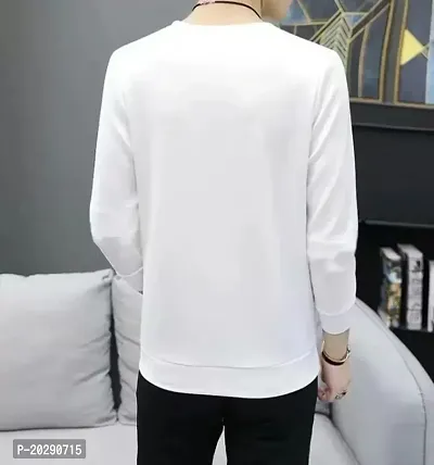 Comfortable White Polyester Tees For Men-thumb2