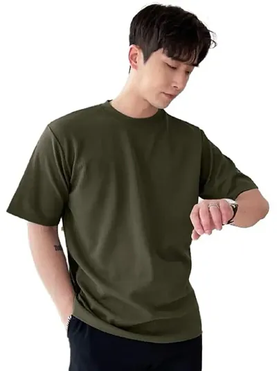 Reliable Solid Round Neck Tees For Men