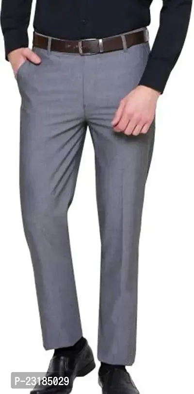 Stylish Cotton Grey Trouser For Men-thumb0