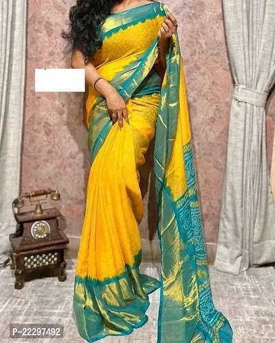 Trendy Chiffon Viscous Saree with Blouse for Women-thumb0