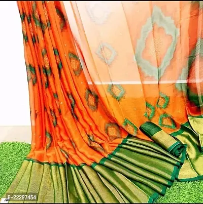 Trendy Chiffon Viscous Saree with Blouse for Women