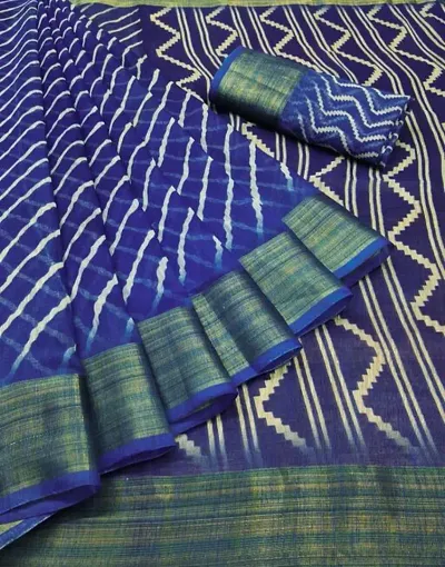 Best Selling Cotton Saree with Blouse piece 