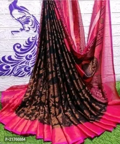 Stylish Women Chiffon Saree with Blouse Piece