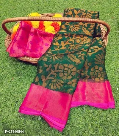 Stylish Women Chiffon Saree with Blouse Piece-thumb0