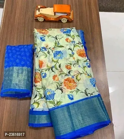 Classic  Silk Cotton Saree with Blouse piece for women