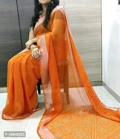 Fancy Chiffon Saree with Blouse Piece for Women-thumb0