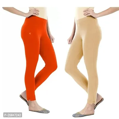 Fabulous Multicoloured Lycra Solid Leggings For Women Pack Of 2-thumb0