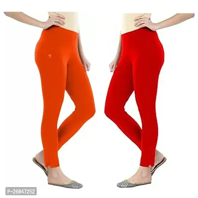 Fabulous Multicoloured Lycra Solid Leggings For Women Pack Of 2
