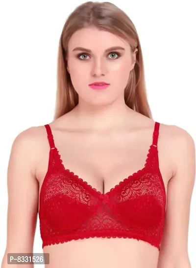 Classic Lace Non Padded Full Coverage Bra for Women-thumb0