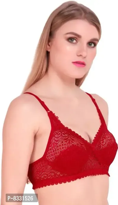 Classic Lace Non Padded Full Coverage Bra for Women-thumb2