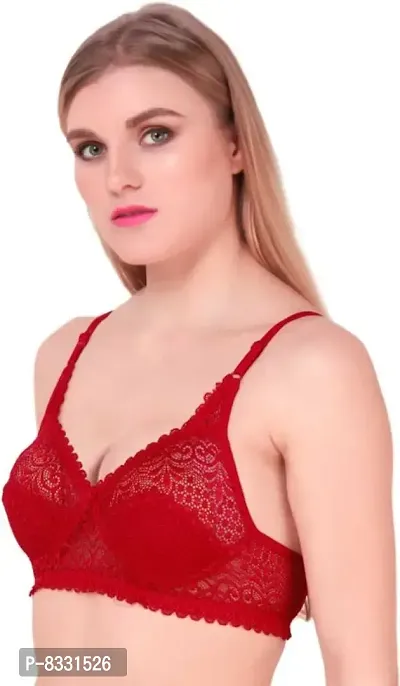 Classic Lace Non Padded Full Coverage Bra for Women-thumb3