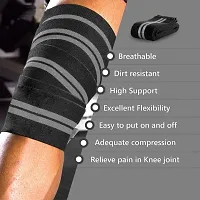 HMfurrys finest Knee Wraps|Knee Support|Knee Bands for Sports, Squats, Weight Lifting, Powerlifting with Stretchable Fabric for Men  Women-thumb1