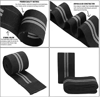 HMfurrys finest Knee Wraps|Knee Support|Knee Bands for Sports, Squats, Weight Lifting, Powerlifting with Stretchable Fabric for Men  Women-thumb2