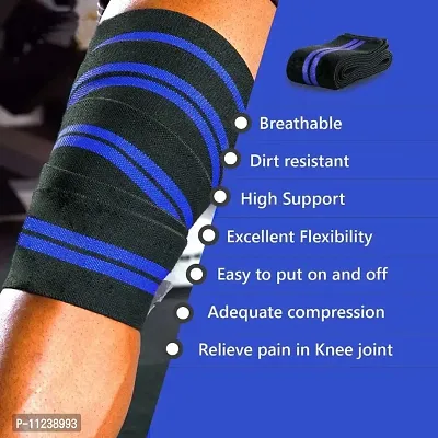 HMfurrys finest Knee Wraps|Knee Support|Knee Bands for Sports, Squats, Weight Lifting, Powerlifting with Stretchable Fabric for Men  Women-thumb2