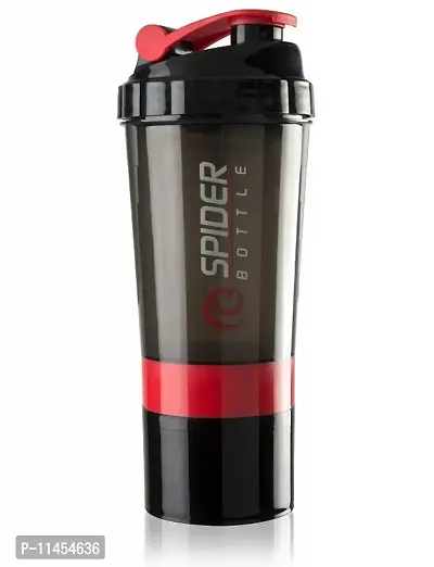 HMFURRYS FINEST Sports  Gym Protein Shaker Bottle with 2 Storage Compartment 500 ml Shaker-thumb0