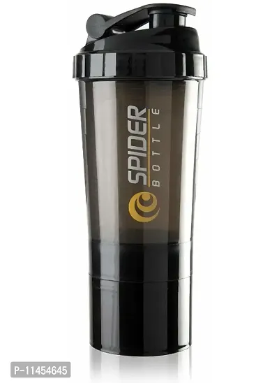 HMFURRYS FINEST Sports  Gym Protein Shaker Bottle with 2 Storage Compartment 500 ml Shaker-thumb0