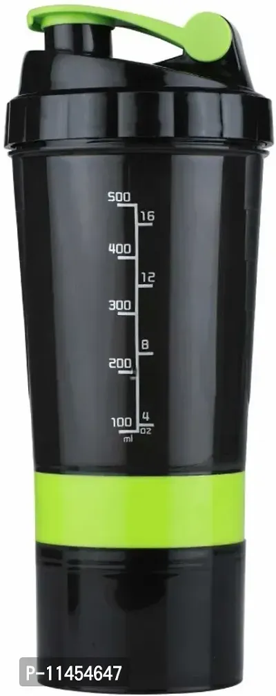 HMFURRYS FINEST Sports  Gym Protein Shaker Bottle with 2 Storage Compartment 500 ml Shaker-thumb3