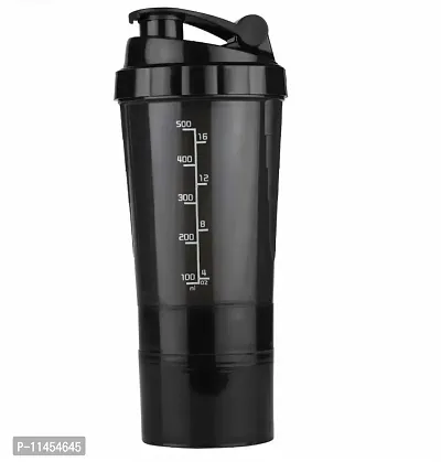 HMFURRYS FINEST Sports  Gym Protein Shaker Bottle with 2 Storage Compartment 500 ml Shaker-thumb3