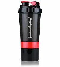 HMFURRYS FINEST Sports  Gym Protein Shaker Bottle with 2 Storage Compartment 500 ml Shaker-thumb2