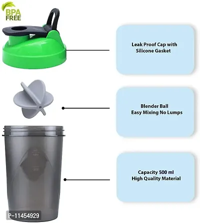 HMFURRYS FINEST Sports  Gym Shaker Bottle, Protein Shaker Bottle 500 ml Shaker-thumb3